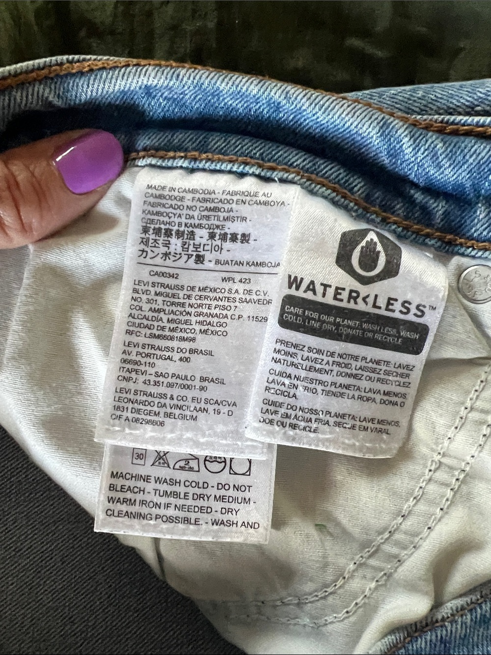 Levi's Wedgie Straight Jeans High Rise Button Fly Wash Size 30 - Picture 5 of 9